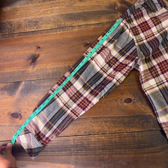 Legendary Whitetails Flannel Shirt Men's XLT Tall Buck Camp Plaid LS Brown Red - Picture 10 of 10